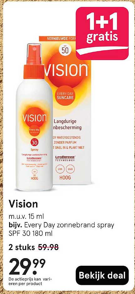 Vision Every Day zonnebrand spray SPF 30 180 ml