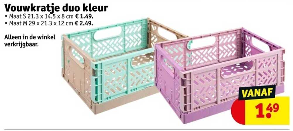 Vouwkratje duo kleur