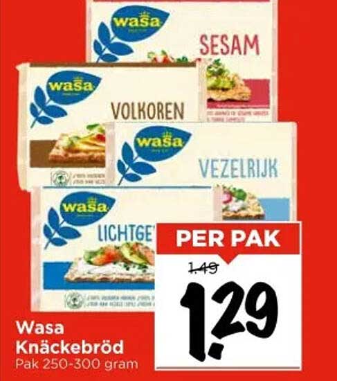 Wasa Knäckebröd Pak 250-300 gram