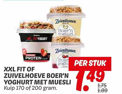 XXL FIT OF ZUIVELHOEVE BOER'N YOGHURT MET MUESLI