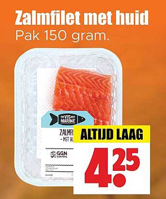 Zalmfilet met huid