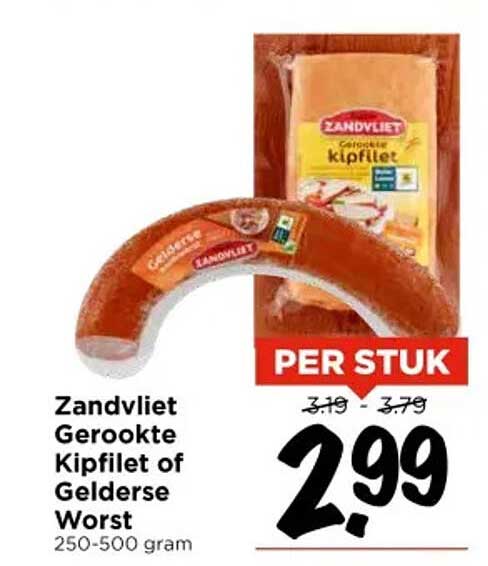 Zandvliet Gerookte Kipfilet of Gelderse Worst