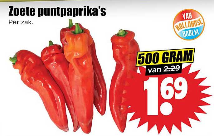 Zoete puntpaprika's