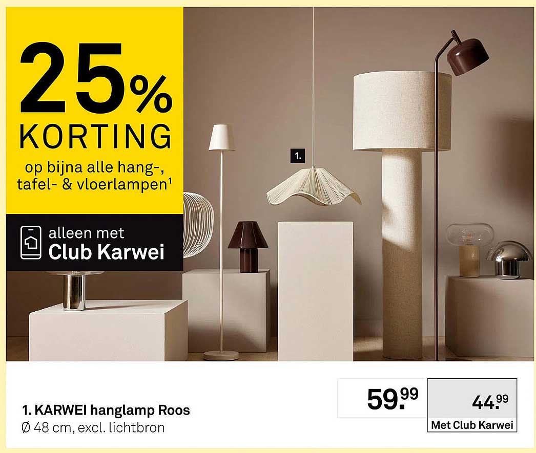 1. KARWEI hanglamp Roos