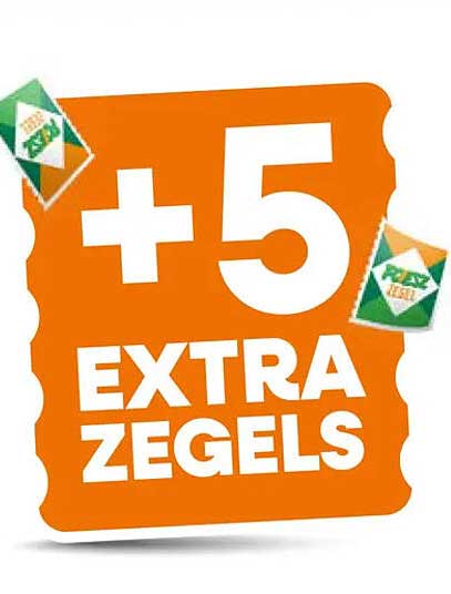 +5 EXTRA ZEGELS