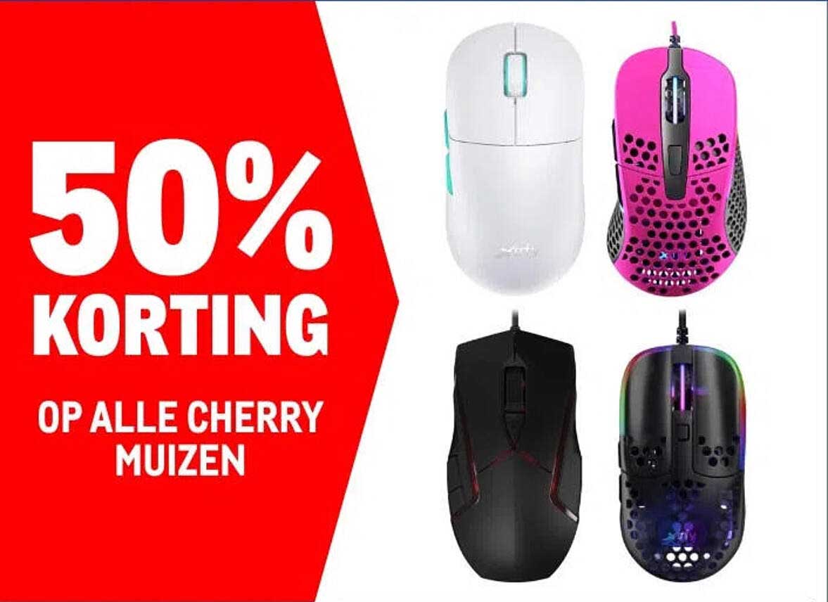 50% KORTING OP ALLE CHERRY MUIZEN