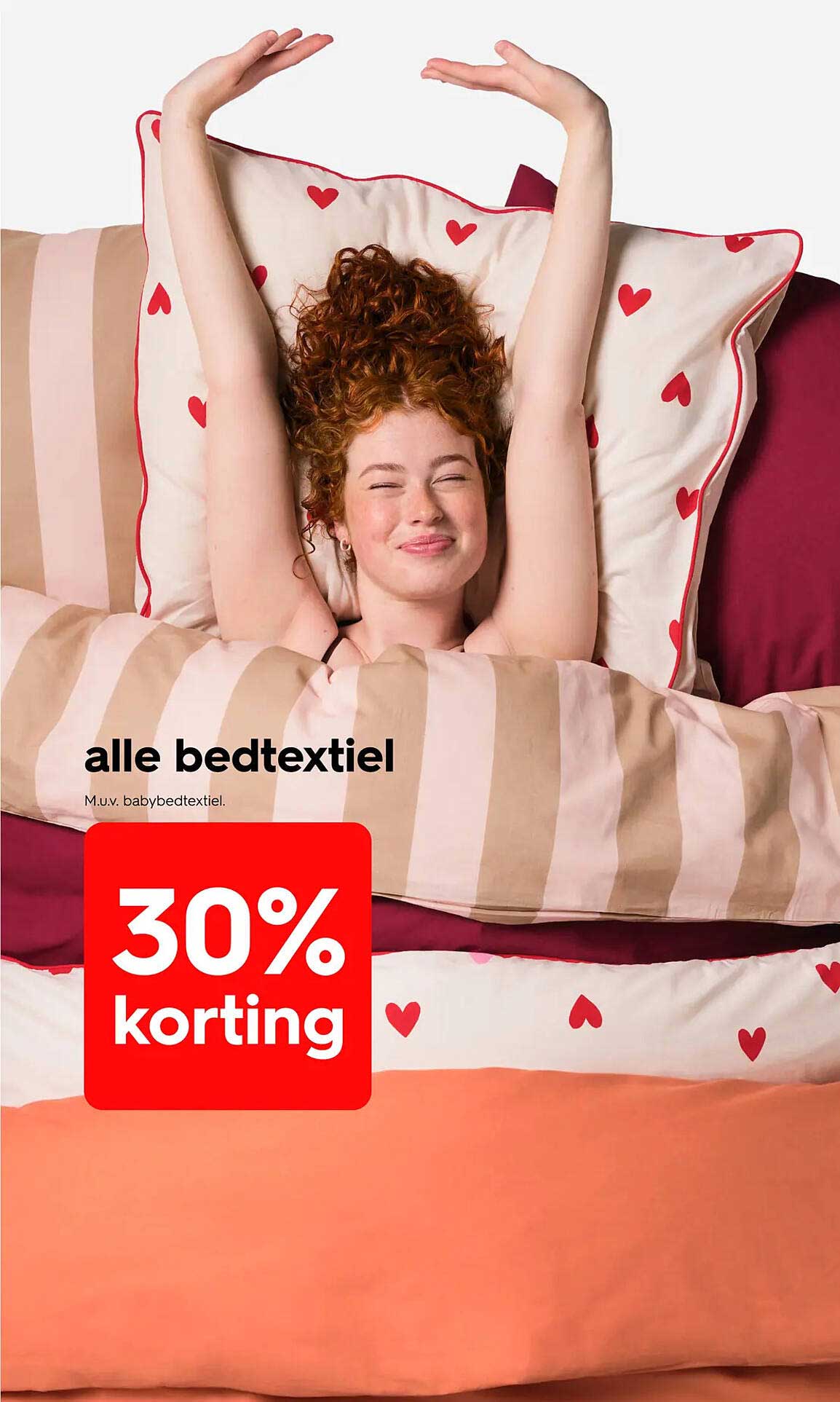 alle bedtextiel 30% korting