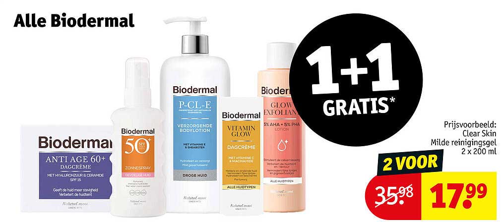 Alle Biodermal 1+1 gratis