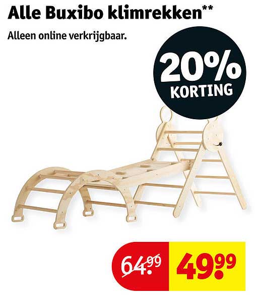 Alle Buxibo klimrekken** 20% KORTING