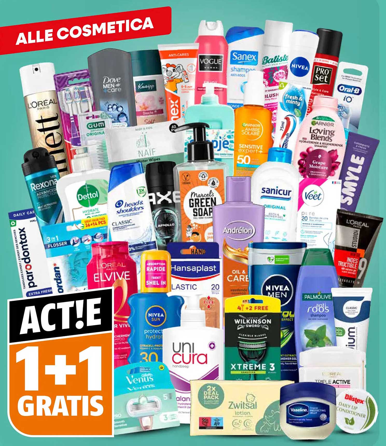 ALLE COSMETICA ACT! 1+1 GRATIS