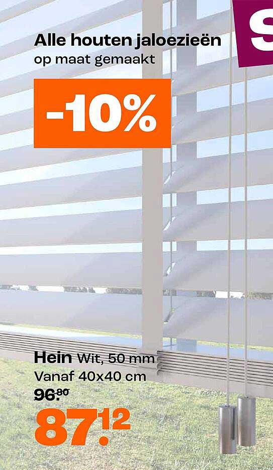 Alle houten jaloezieën op maat gemaakt -10%