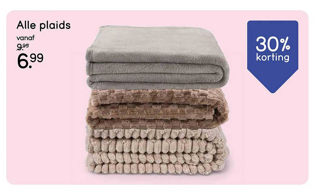 Alle plaids 30% korting