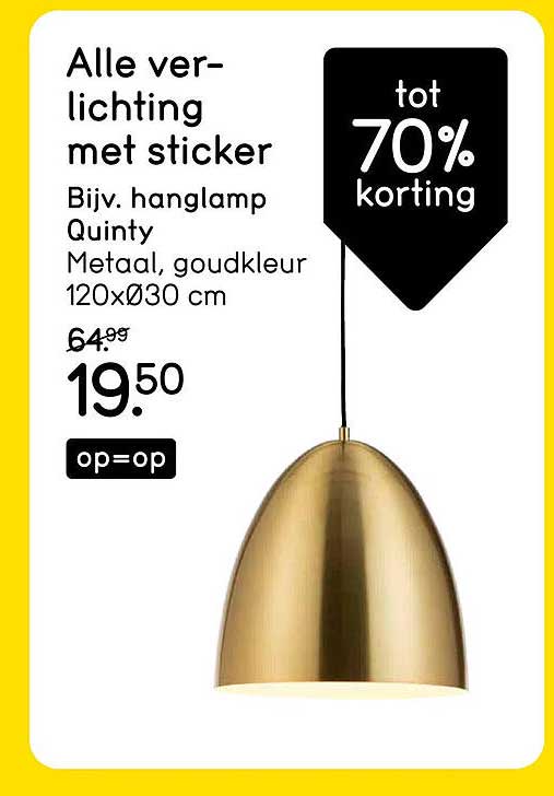 Alle verlichting met sticker - tot 70% korting