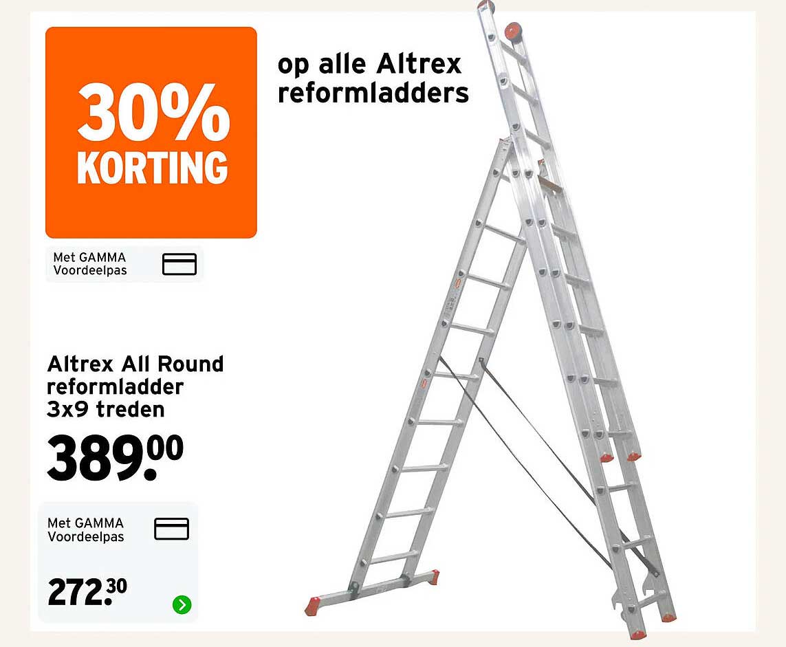 Altrex All Round reformladder 3x9 treden 30% KORTING