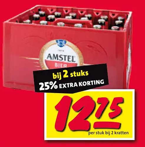 Amstel BIER bij 2 stuks 25% EXTRA KORTING