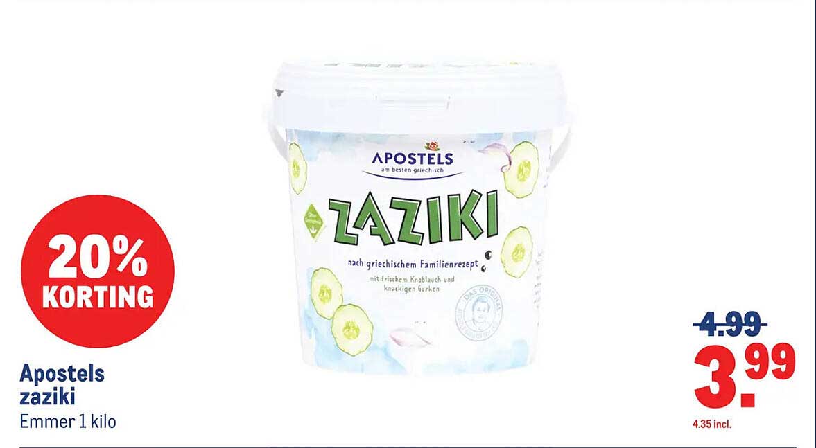 Apostels zaziki 20% KORTING