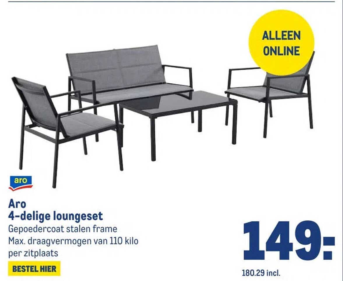 Aro 4-delige loungeset