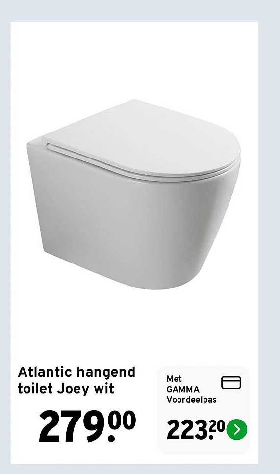 Atlantic hangend toilet Joey wit