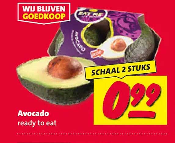Avocado ready to eat SCHAAL 2 STUKS