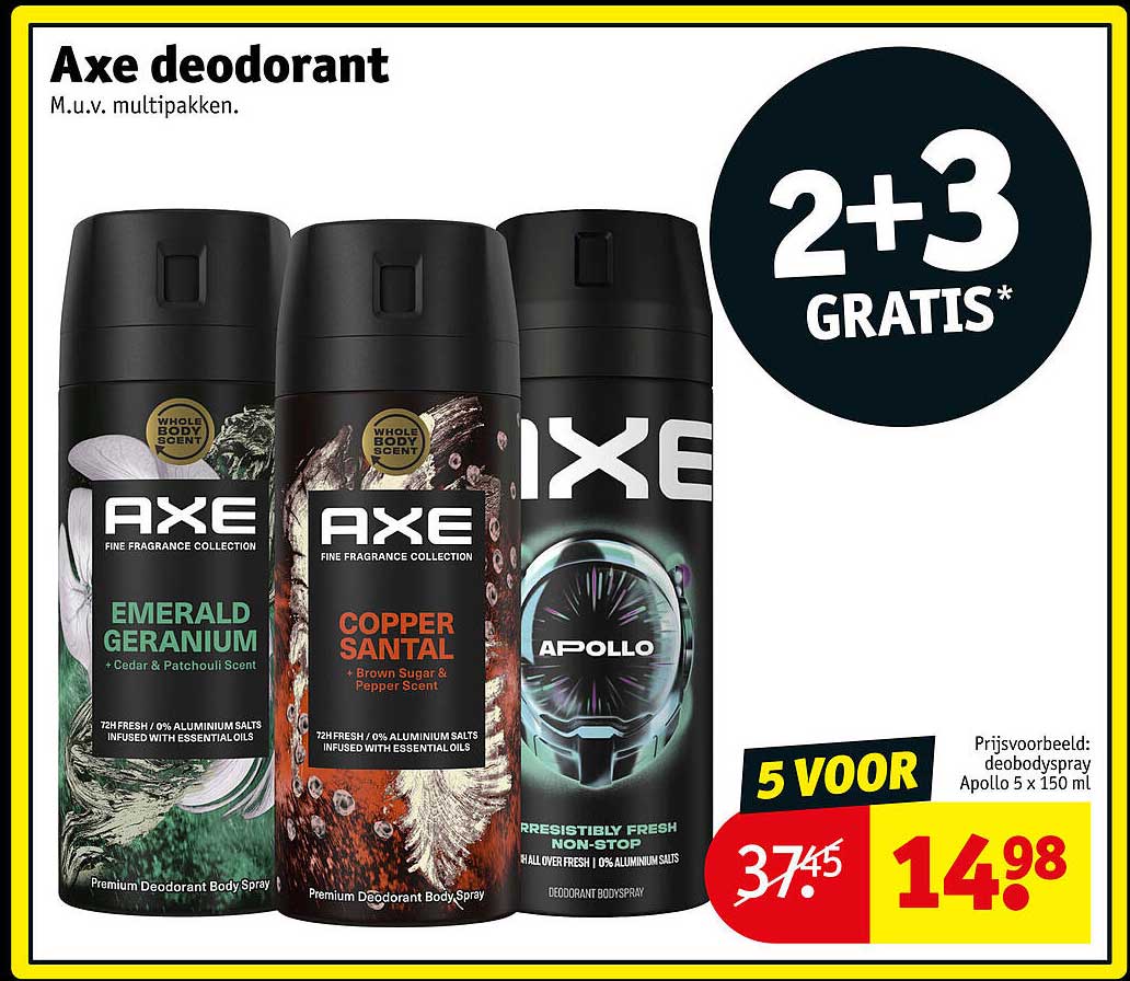 Axe deodorant 5 voor