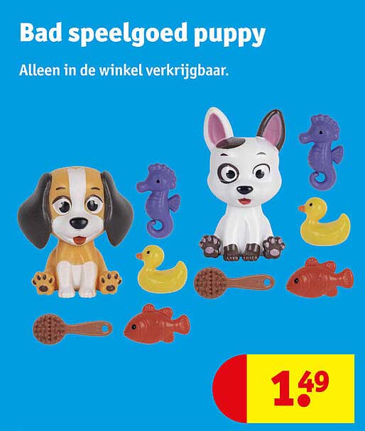 Bad speelgoed puppy