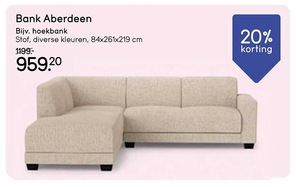 Bank Aberdeen 20% korting