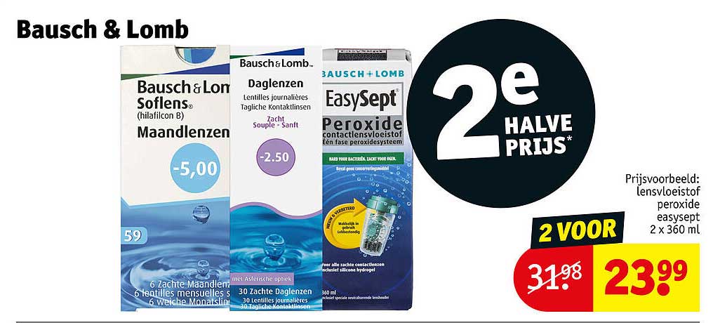 Bausch & Lomb 2e halve prijs