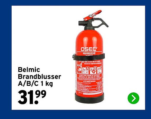 Belmic Brandblusser A/B/C 1 kg