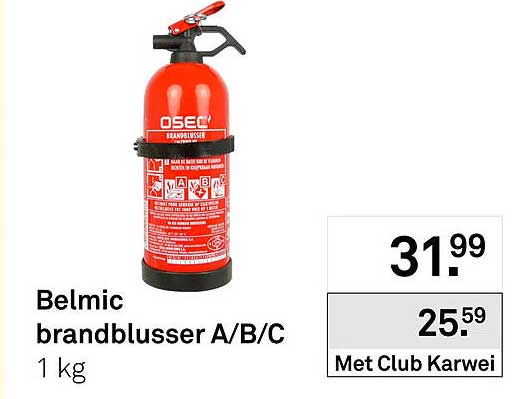 Belmic brandblusser A/B/C 1 kg