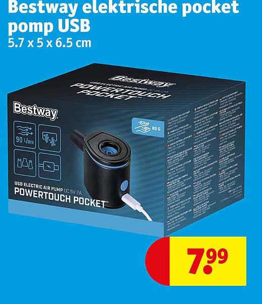 Bestway elektrische pocket pomp USB