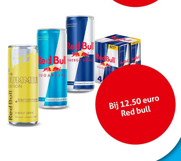 Bij 12.50 euro Red bull