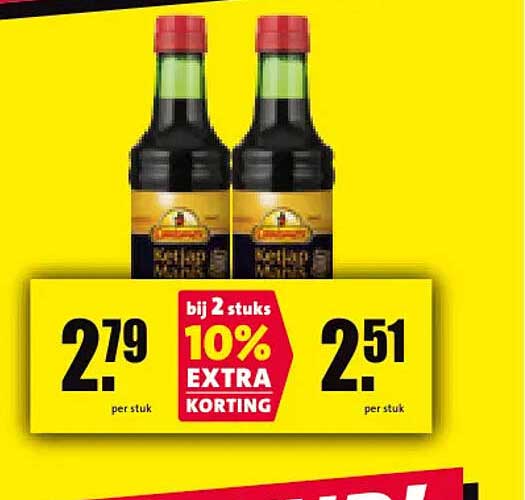bij 2 stuks 10% EXTRA KORTING