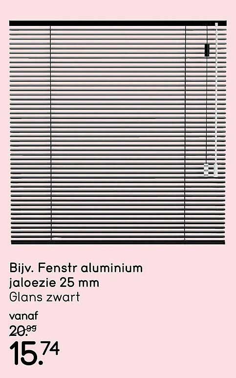 Bijv. Fenstr aluminium jaloezie 25 mm Glans zwart