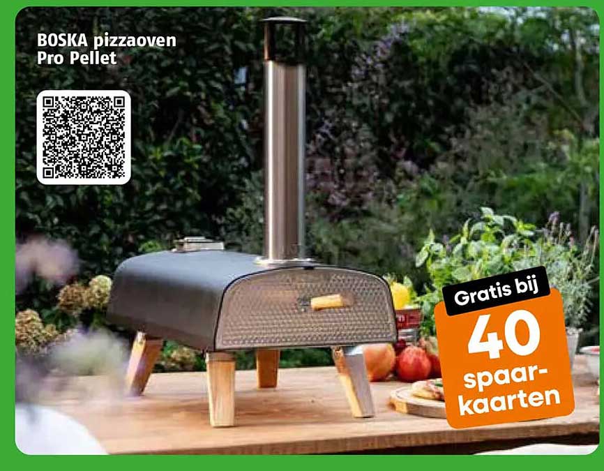 BOSKA pizzaoven Pro Pellet Gratis bij 40 spaarkaarten