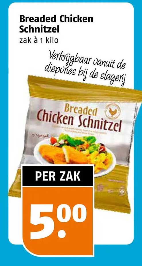 Breaded Chicken Schnitzel zak à 1 kilo