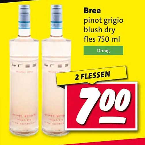 Bree pinot grigio blush dry fles 750 ml 2 flessen