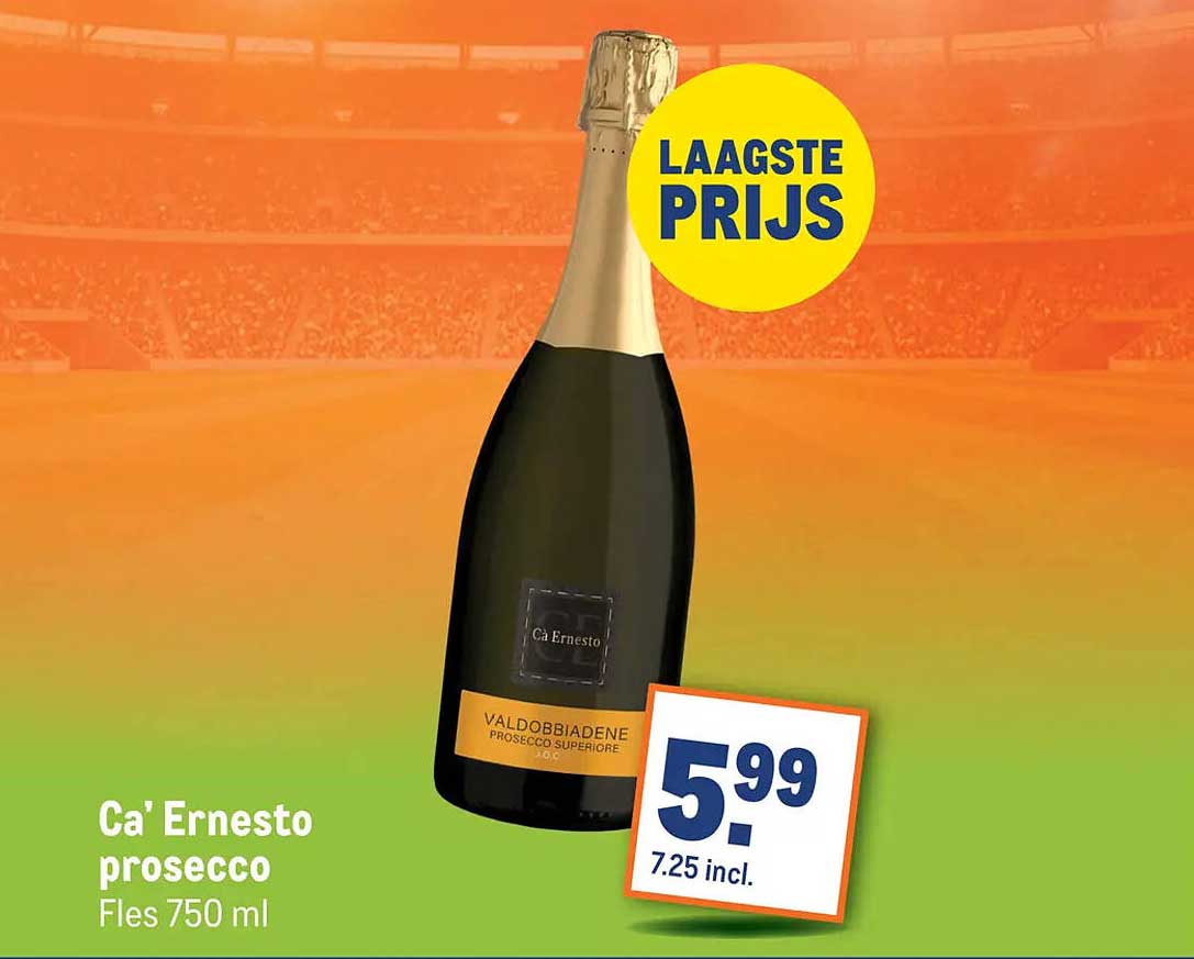Ca' Ernesto prosecco Fles 750 ml
