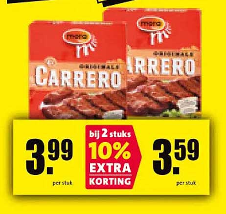CARRERO bij 2 stuks 10% EXTRA KORTING