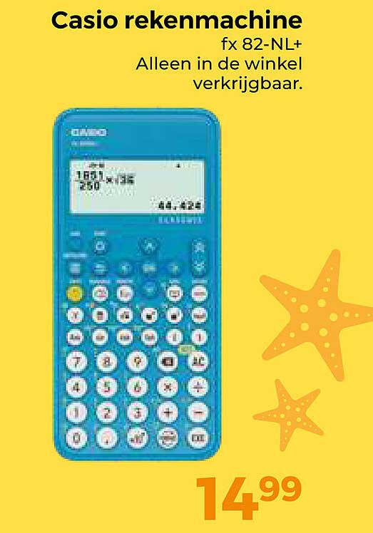Casio rekenmachine fx 82-NL+ Alleen in de winkel verkrijgbaar.