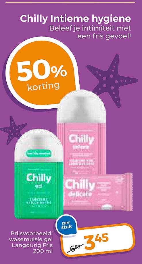 Chilly Intieme hygiëne 50% korting