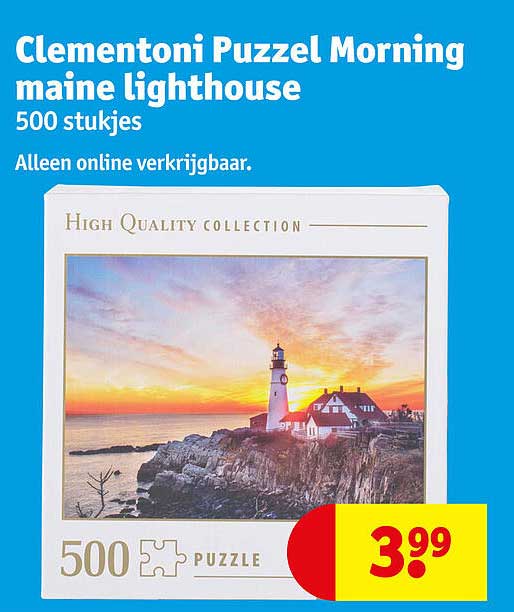Clementoni Puzzel Morning maine lighthouse 500 stukjes