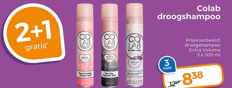 Colab droogshampoo 2+1 gratis