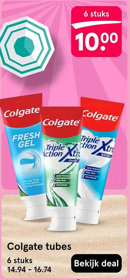 Colgate tubes 6 stuks