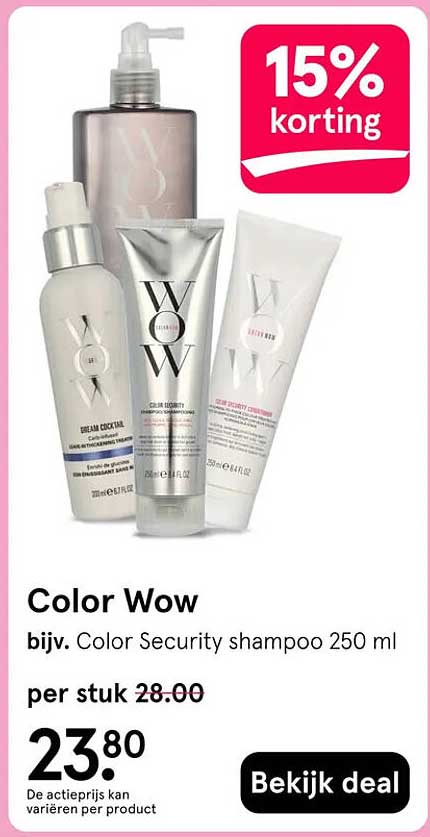 Color Wow 15% korting