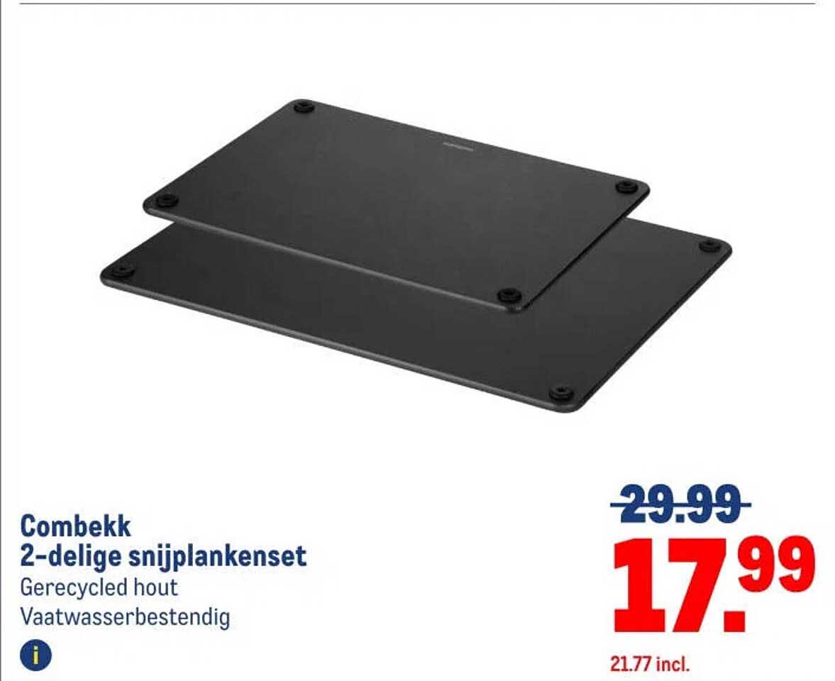 Combekk 2-delige snijplankenset