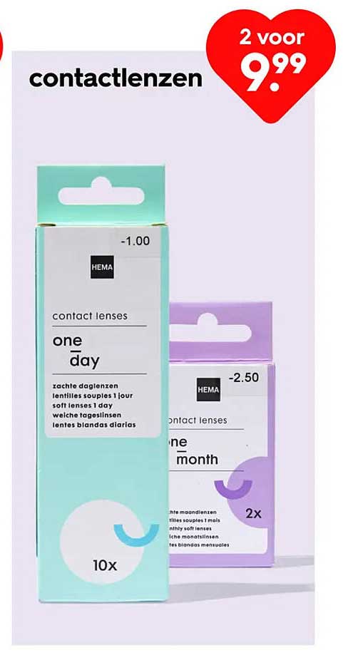 contactlenzen 2 voor 9.99