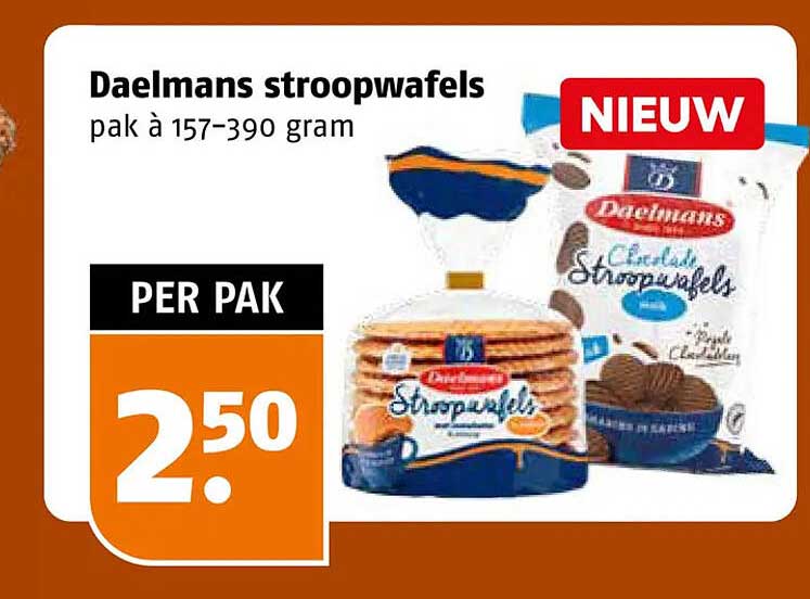 Daelmans stroopwafels pak à 157-390 gram NIEUW