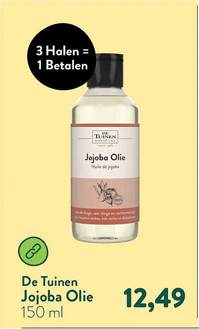 De Tuinen Jojoba Olie 150 ml 3 Halen = 1 Betalen