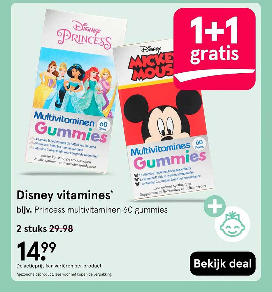 Disney vitamines* 1+1 gratis