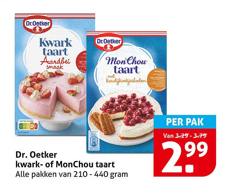 Dr. Oetker kwark- of MonChou taart